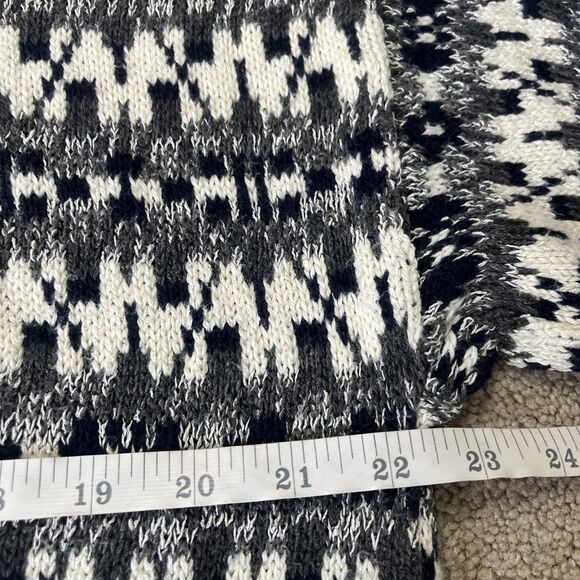 Tony Lambert Sweater Mens Medium Cotton Vintage Textured Navy USA 90s Cosby - Picture 4 of 6